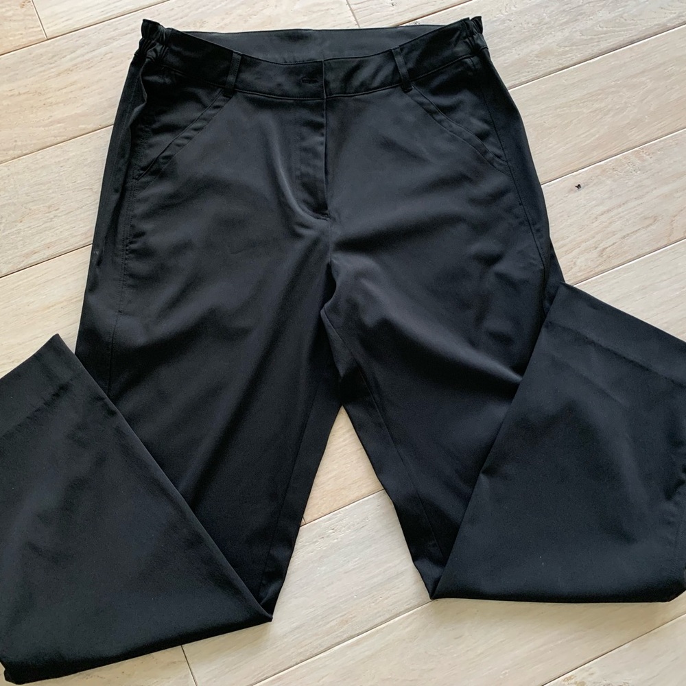 TOURNAMENT curling pants classic black womens large. Flexible, stretch, elastic